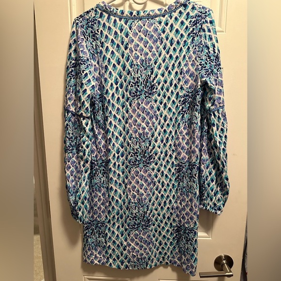 Lilly Pulitzer Joy Tunic Dress Pineapple Fringe size Medium - Picture 5 of 5